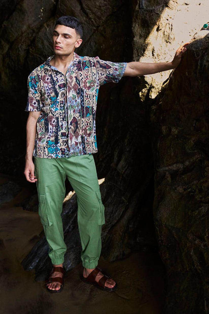 TRIBAL PLEATED SHIRT - dash and dot dash and dot