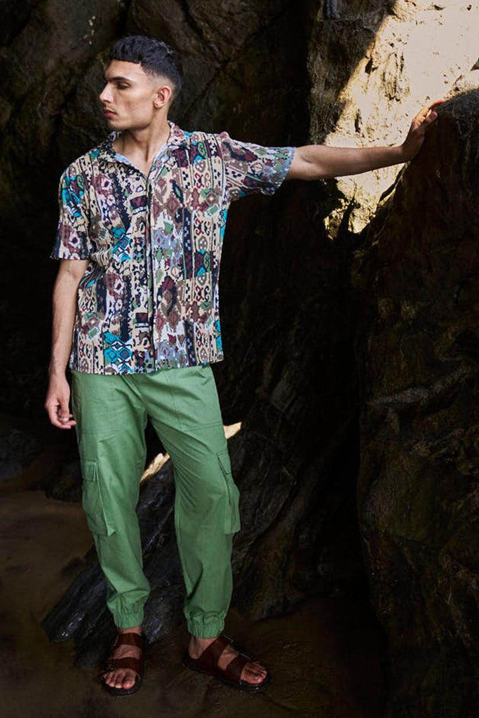 TRIBAL PLEATED SHIRT - dash and dot dash and dot