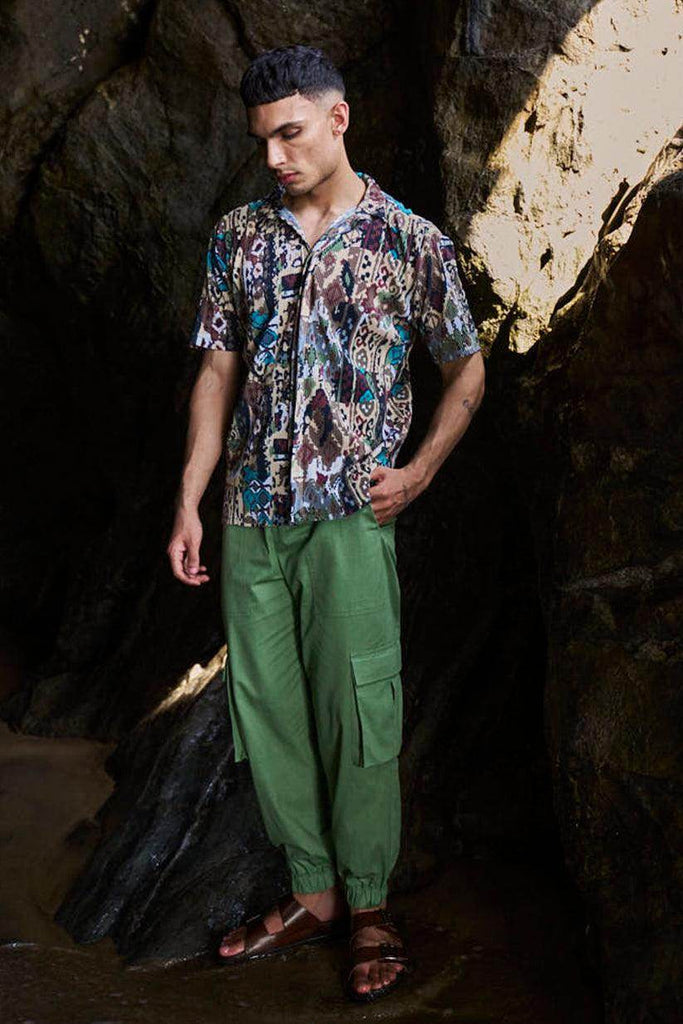 TRIBAL PLEATED SHIRT - dash and dot dash and dot