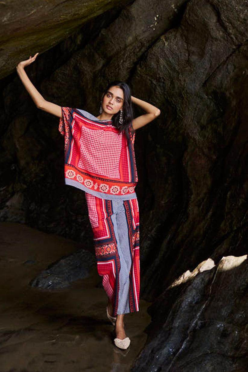 SCARF PRINTED SET - dash and dot