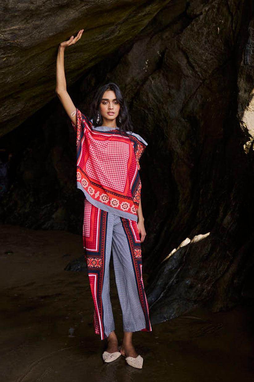 SCARF PRINTED SET - dash and dot