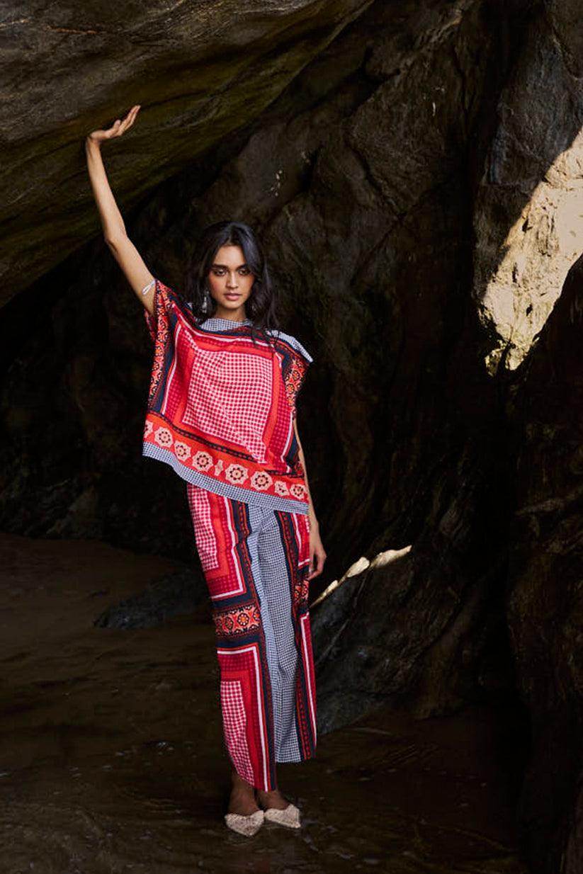 SCARF PRINTED SET - dash and dot