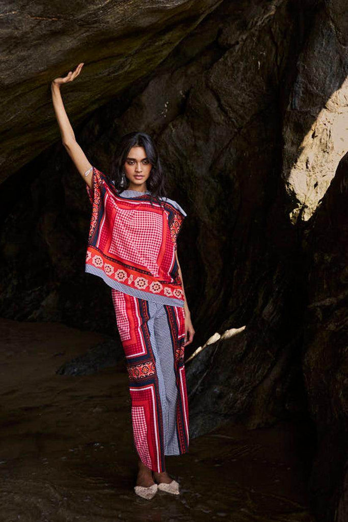 SCARF PRINTED SET - dash and dot dash and dot