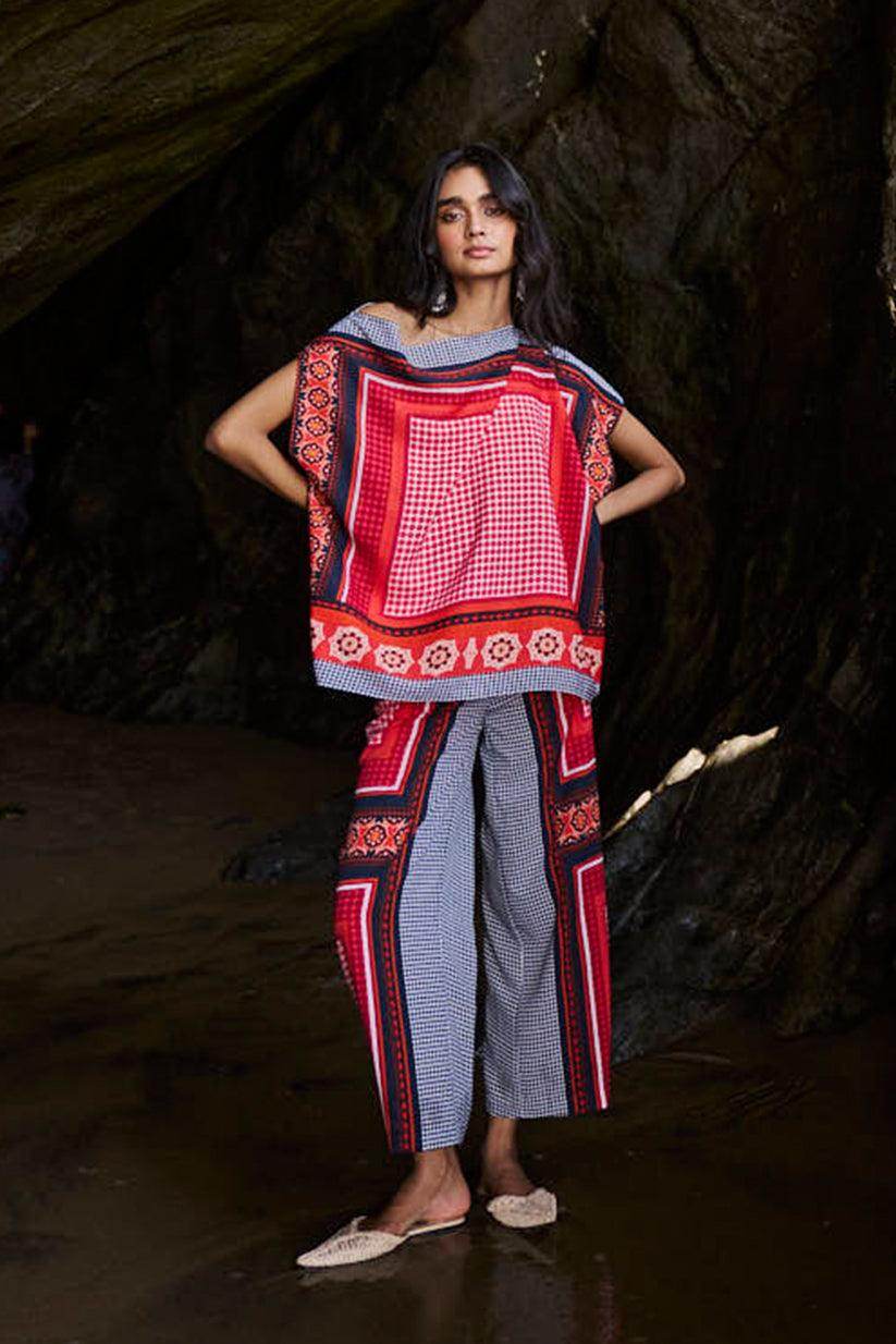 SCARF PRINTED SET - dash and dot