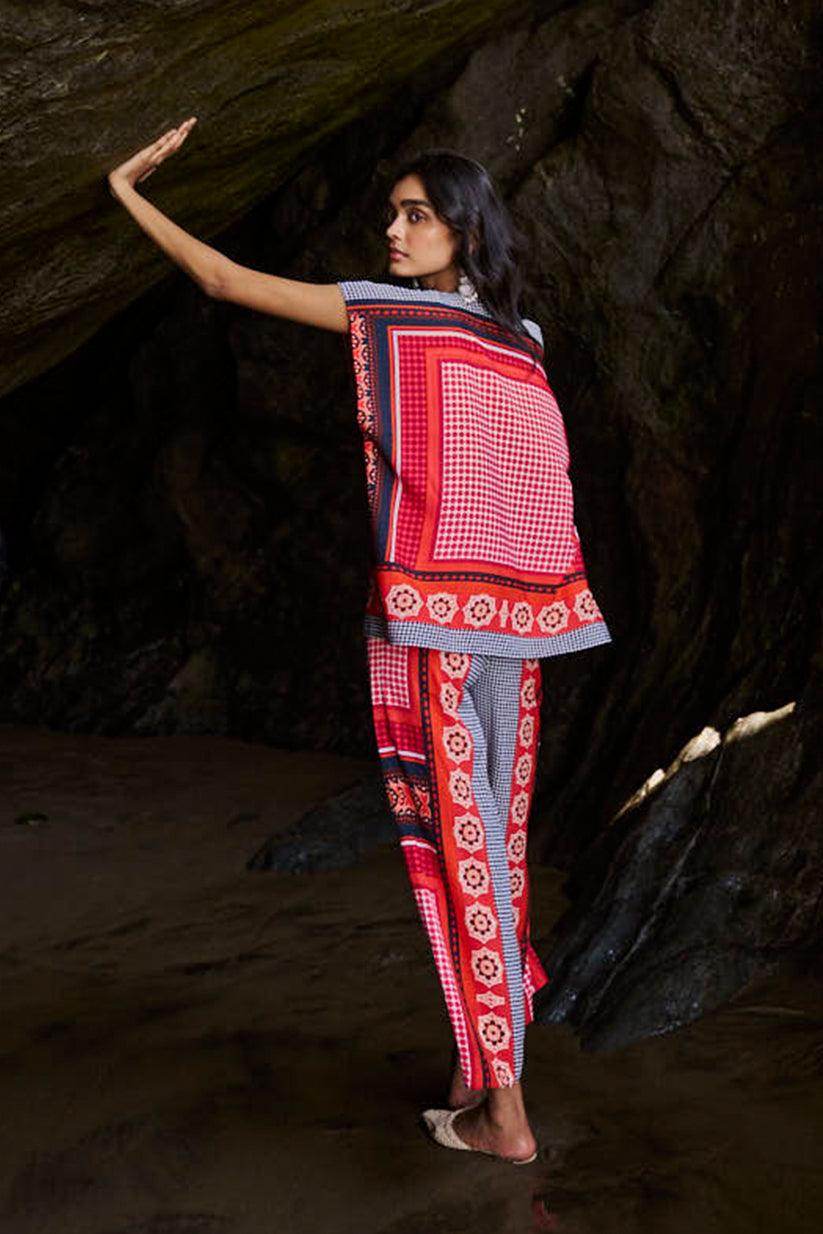 SCARF PRINTED SET - dash and dot