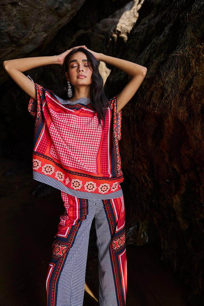 SCARF PRINTED PANT - dash and dot dash and dot