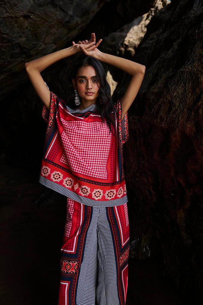 SCARF PRINTED PANT - dash and dot dash and dot