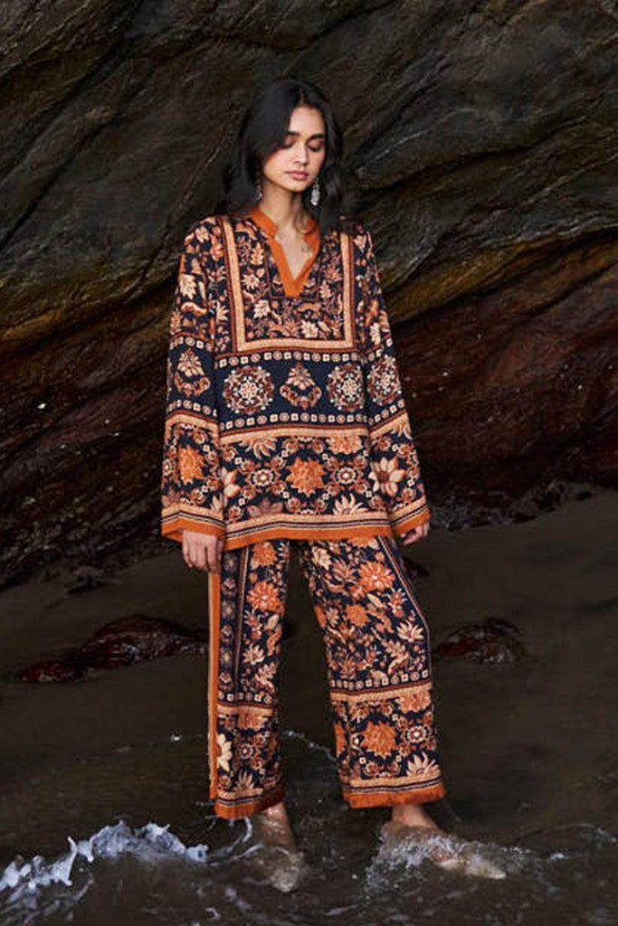 EARTH TONED PRINTED PANT - dash and dot dash and dot