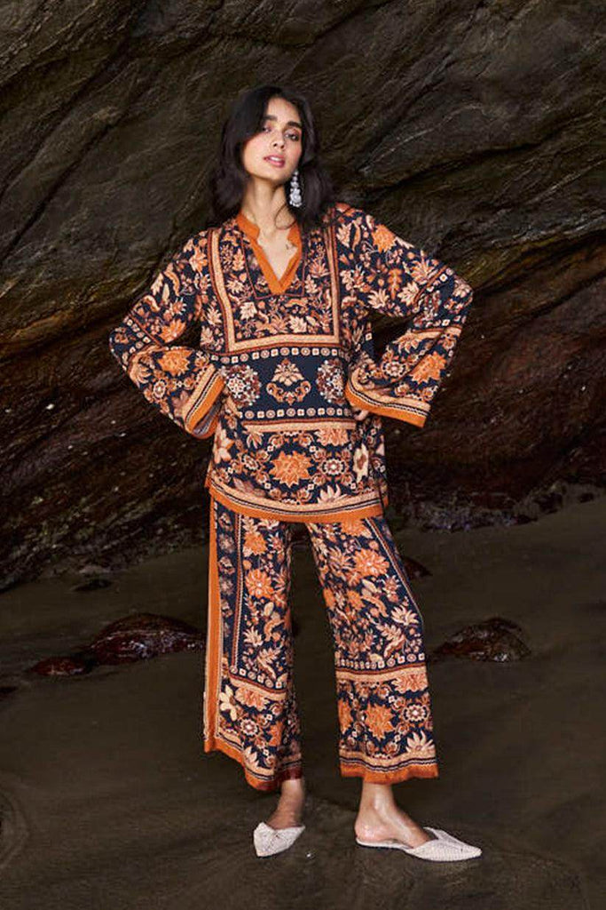 EARTH TONED PRINTED PANT - dash and dot dash and dot