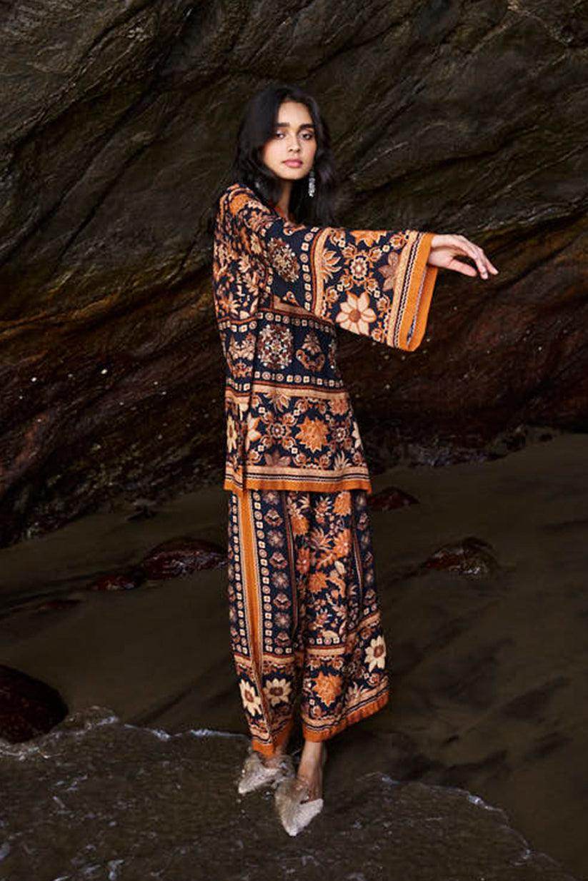 EARTH TONED PRINTED PANT - dash and dot