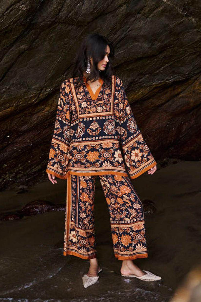 EARTH TONED PRINTED PANT - dash and dot dash and dot