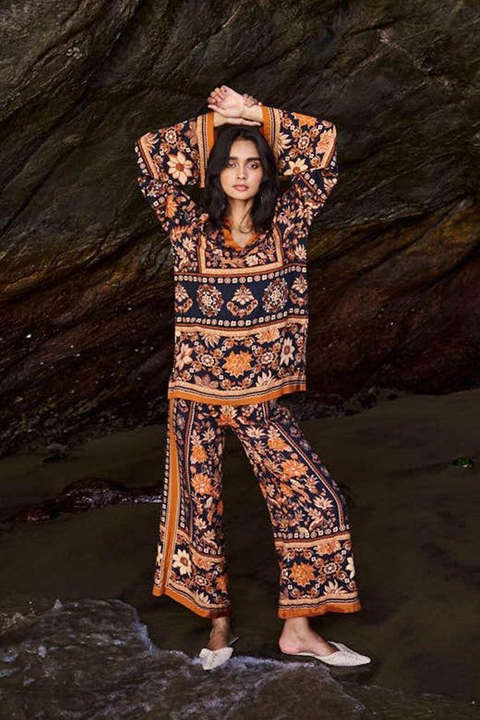 EARTH TONED PRINTED PANT - dash and dot dash and dot