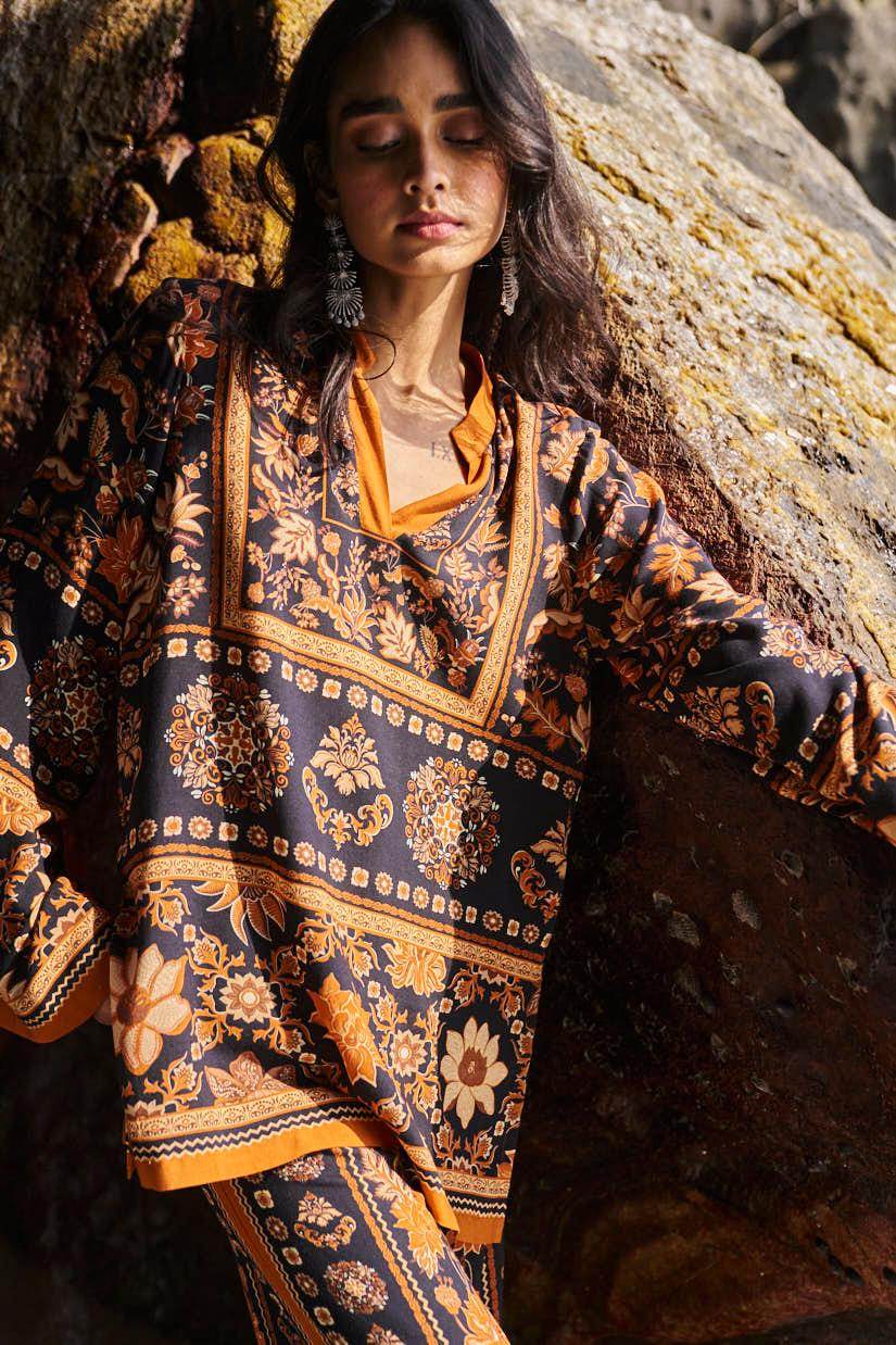 EARTH TONED PRINTED PANT - dash and dot