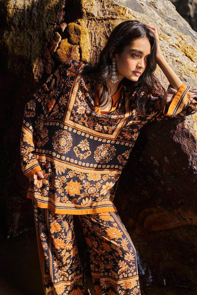 EARTH TONED PRINTED PANT - dash and dot dash and dot