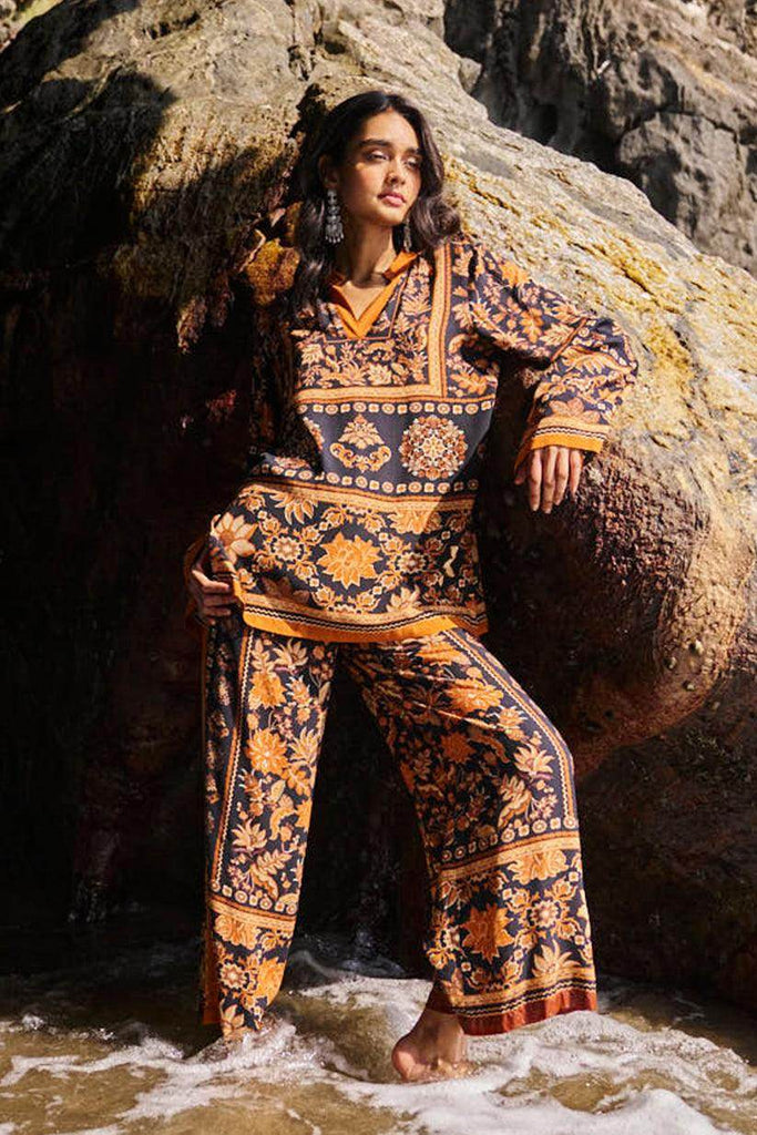 EARTH TONED PRINTED TOP - dash and dot dash and dot