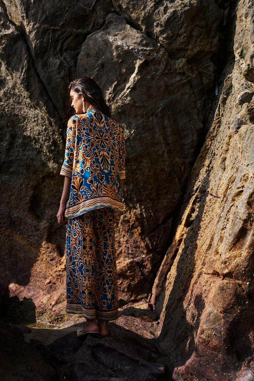 ABSTRACT FLORAL PRINTED PANT - dash and dot