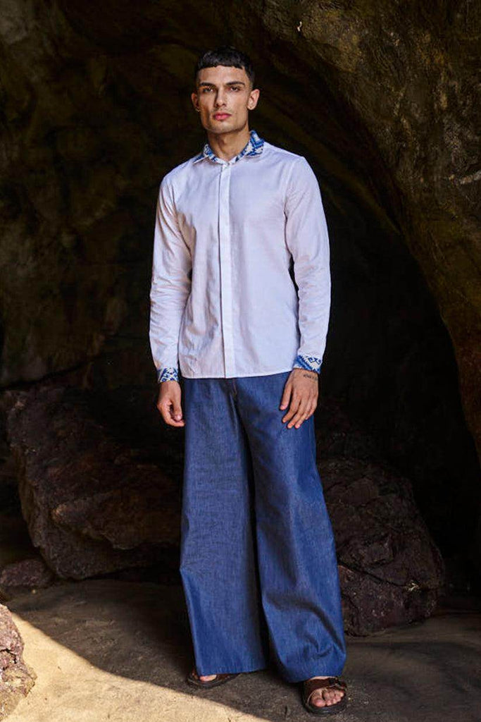 PATCH BACK SHIRT - dash and dot dash and dot