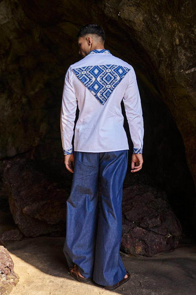 PATCH BACK SHIRT - dash and dot dash and dot