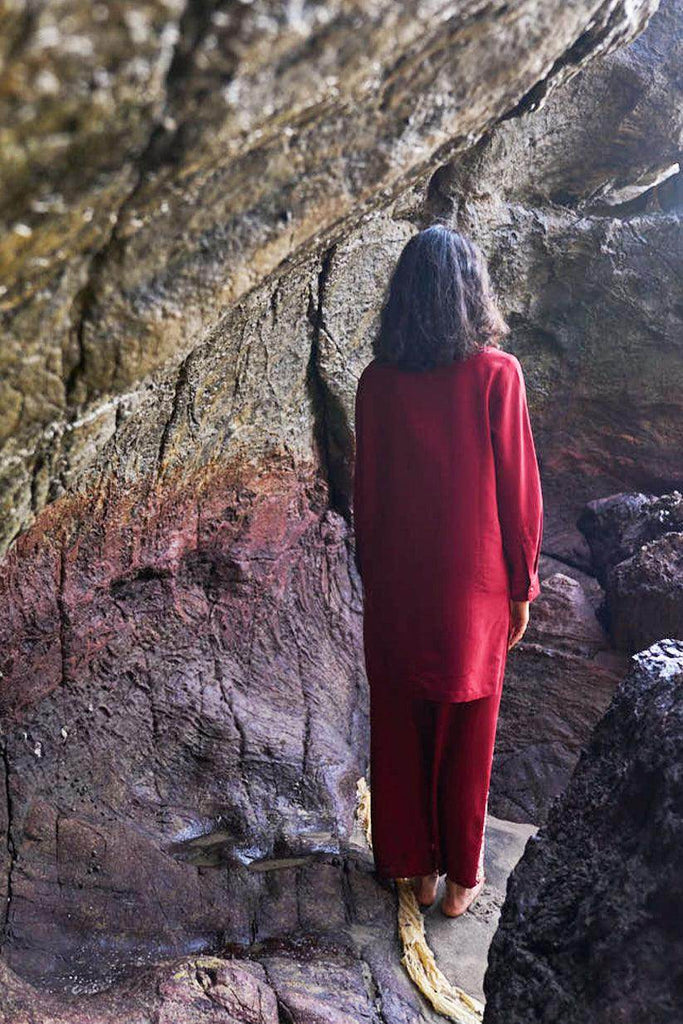 FLORAL EMBROIDERED LONG SHIRT - dash and dot dash and dot