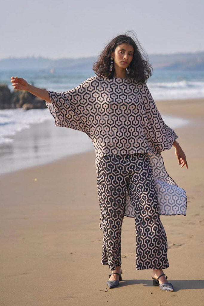 PRINTED CRINKLE COTTON PANT - dash and dot dash and dot