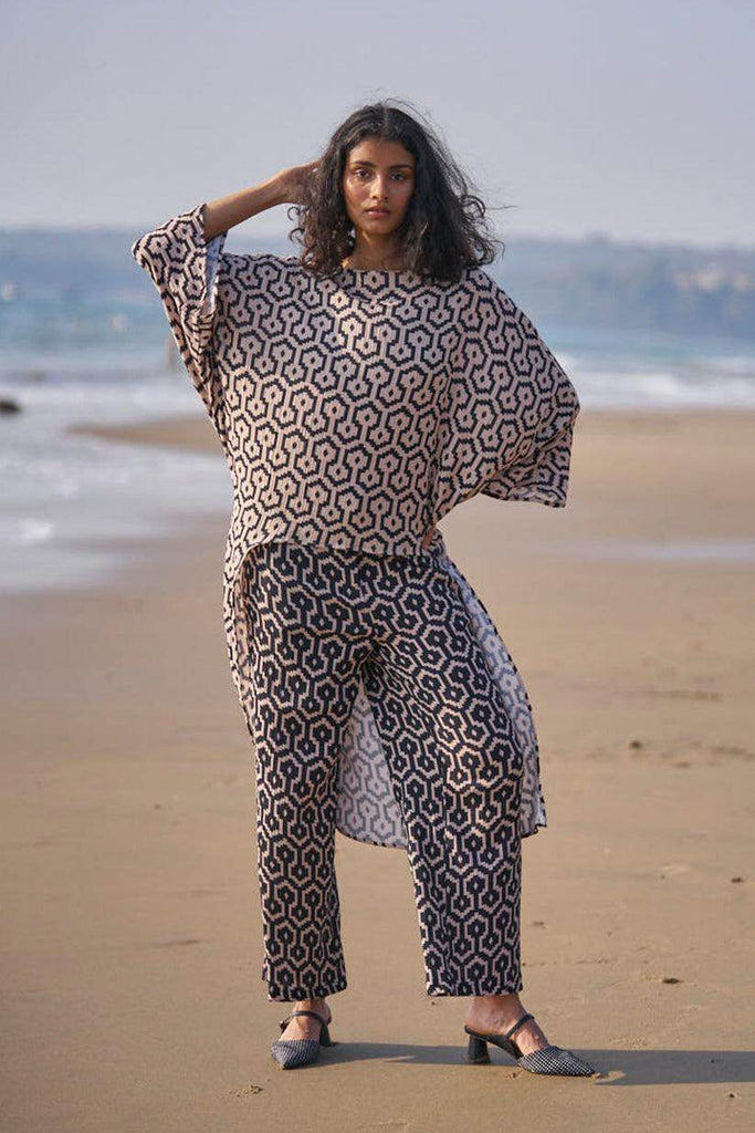 PRINTED CRINKLE COTTON PANT - dash and dot dash and dot