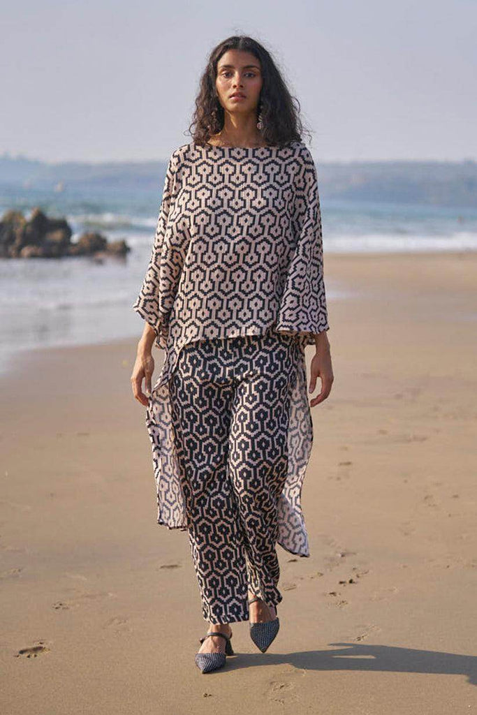 PRINTED CRINKLE COTTON PANT - dash and dot dash and dot