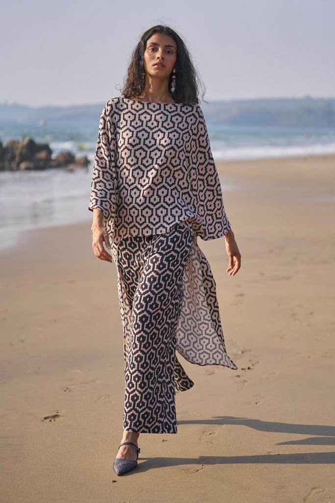 PRINTED CRINKLE COTTON PANT - dash and dot dash and dot