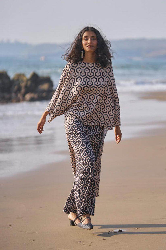 PRINTED CRINKLE COTTON PANT - dash and dot dash and dot