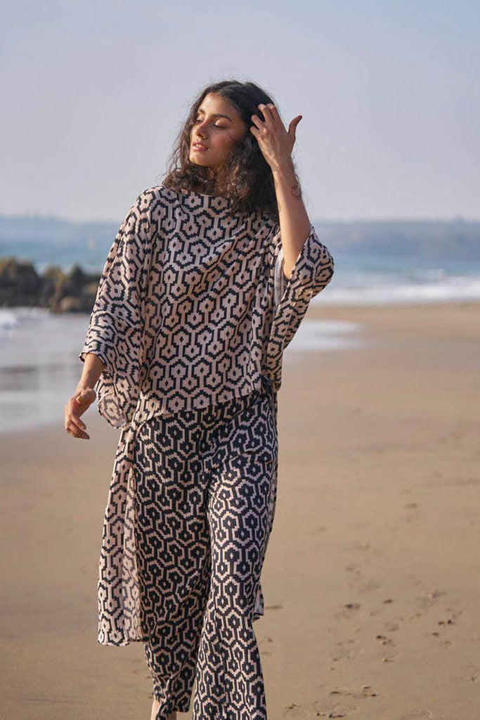 PRINTED CRINKLE COTTON PANT - dash and dot dash and dot