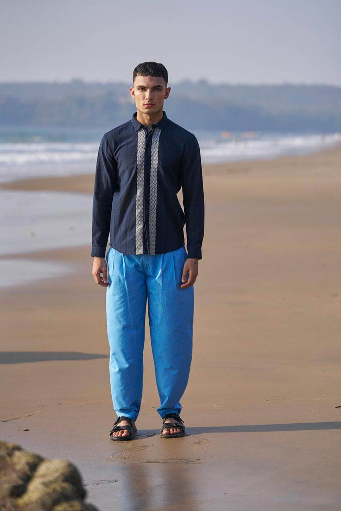 FRONT & BACK BORDER SHIRT - dash and dot dash and dot