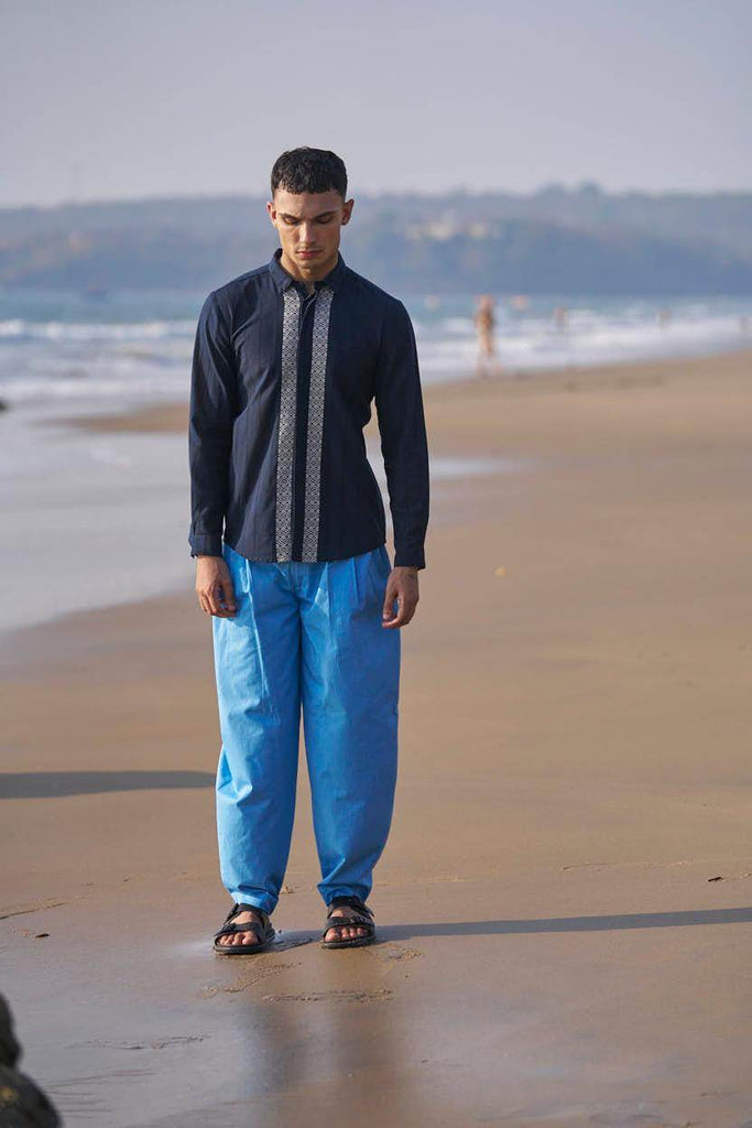 FRONT & BACK BORDER SHIRT - dash and dot dash and dot