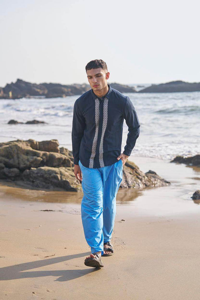 FRONT & BACK BORDER SHIRT - dash and dot dash and dot