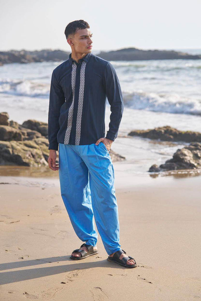 FRONT & BACK BORDER SHIRT - dash and dot dash and dot