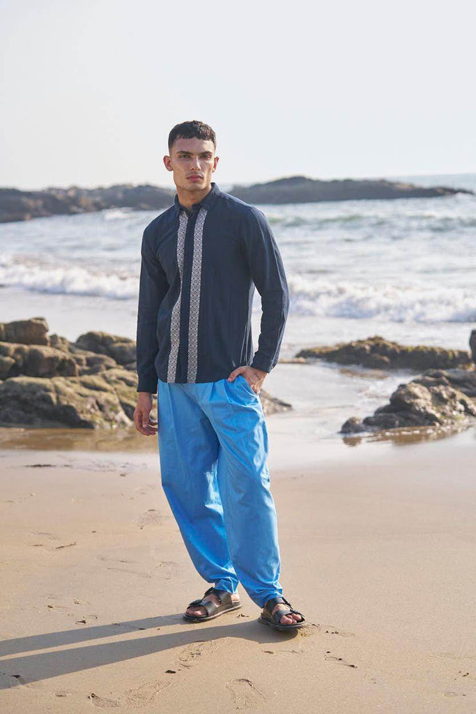 FRONT & BACK BORDER SHIRT - dash and dot dash and dot