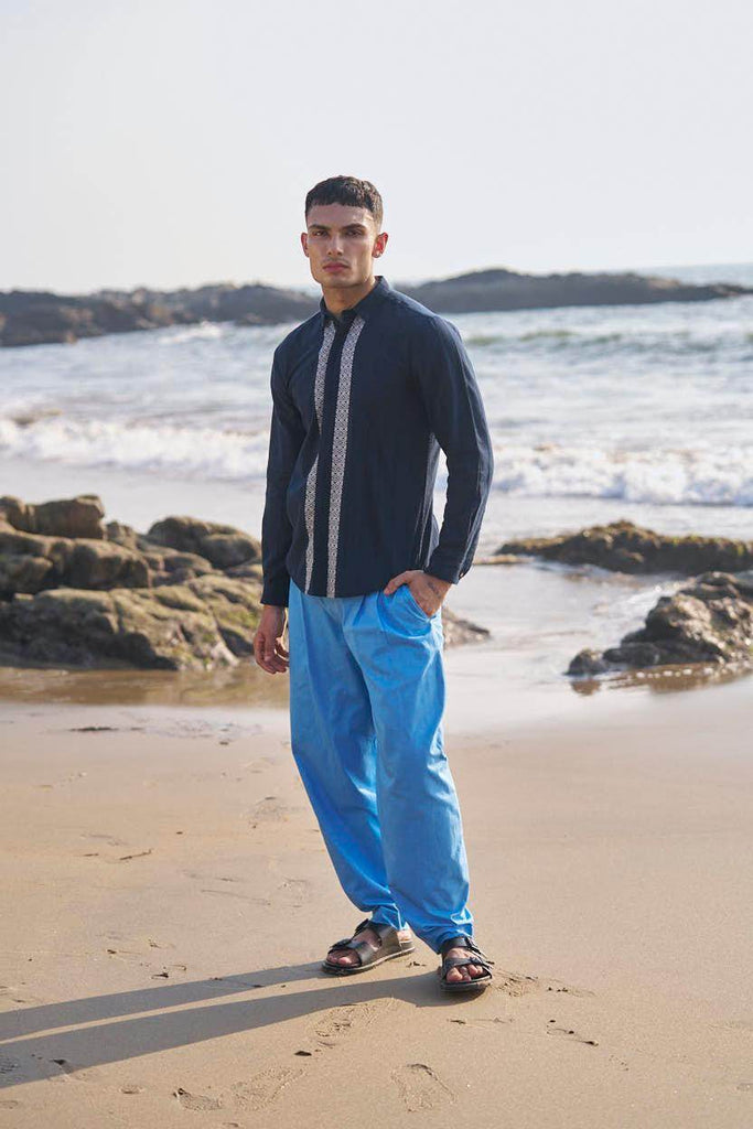 FRONT & BACK BORDER SHIRT - dash and dot dash and dot