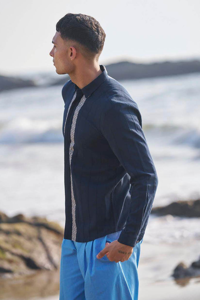 FRONT & BACK BORDER SHIRT - dash and dot dash and dot