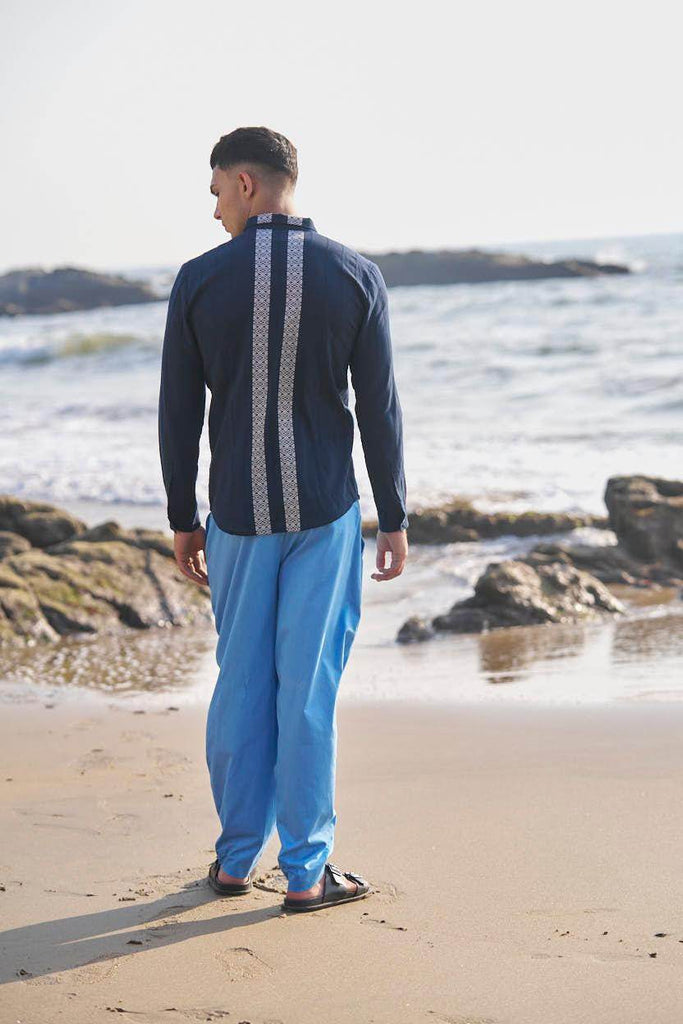 FRONT & BACK BORDER SHIRT - dash and dot dash and dot