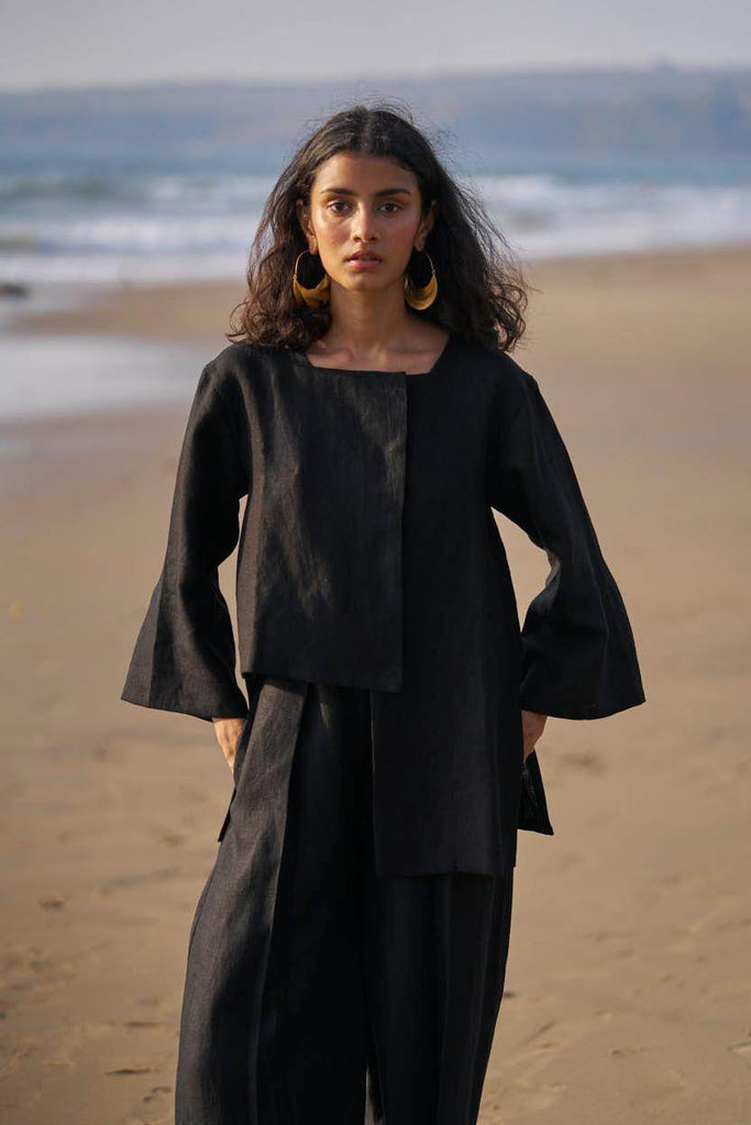 UNEVEN HEM LINEN SET - dash and dot dash and dot