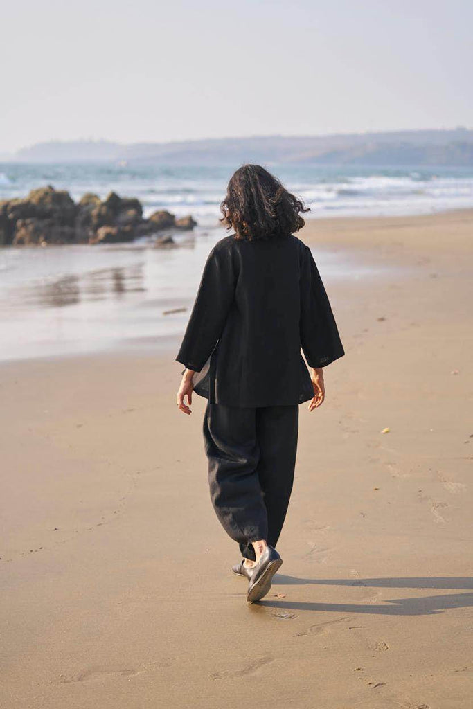 UNEVEN HEM LINEN TOP - dash and dot dash and dot