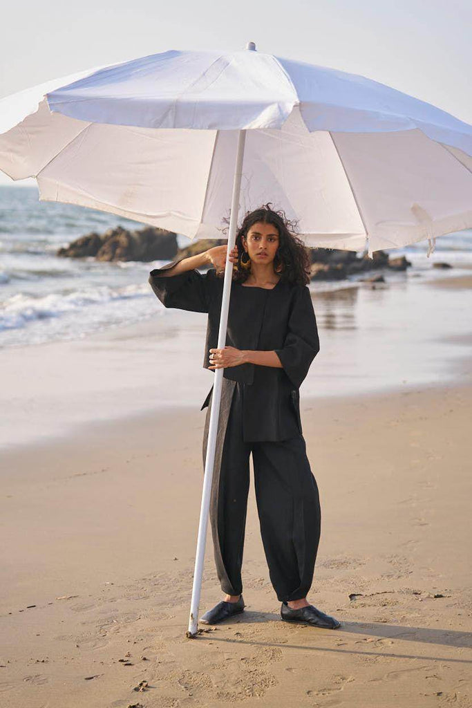 UNEVEN HEM LINEN TOP - dash and dot dash and dot