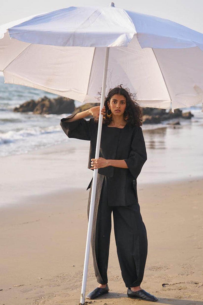 UNEVEN HEM LINEN SET - dash and dot dash and dot