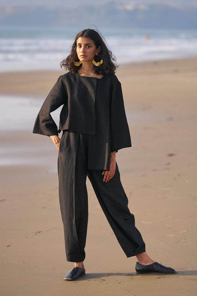 UNEVEN HEM LINEN SET - dash and dot dash and dot