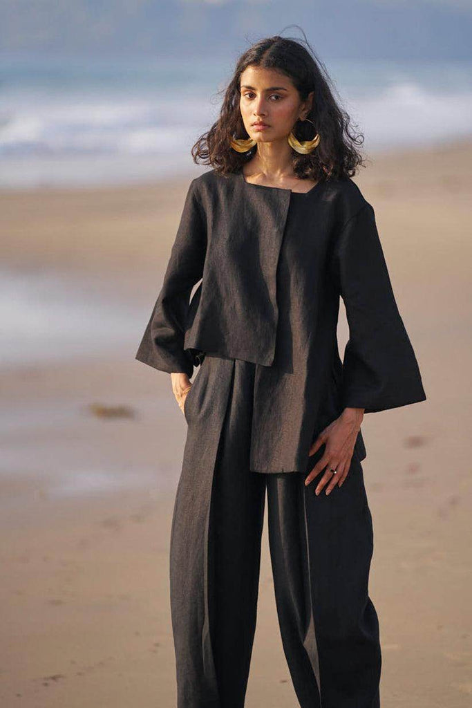 UNEVEN HEM LINEN SET - dash and dot dash and dot