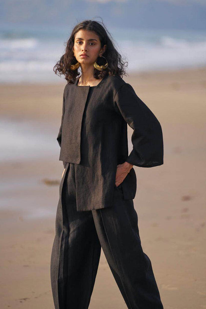 UNEVEN HEM LINEN SET - dash and dot dash and dot