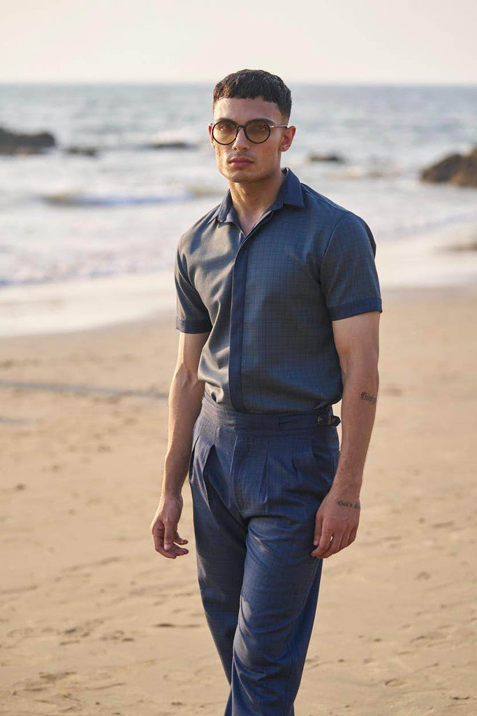 NAVY NOTCH PANT - dash and dot dash and dot