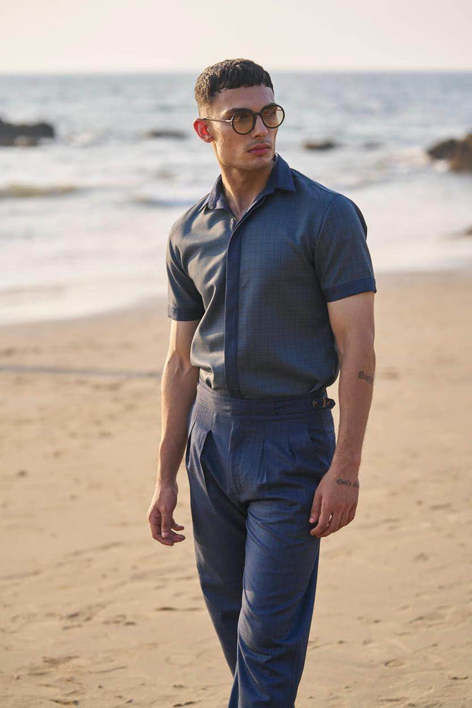 NAVY NOTCH PANT - dash and dot dash and dot