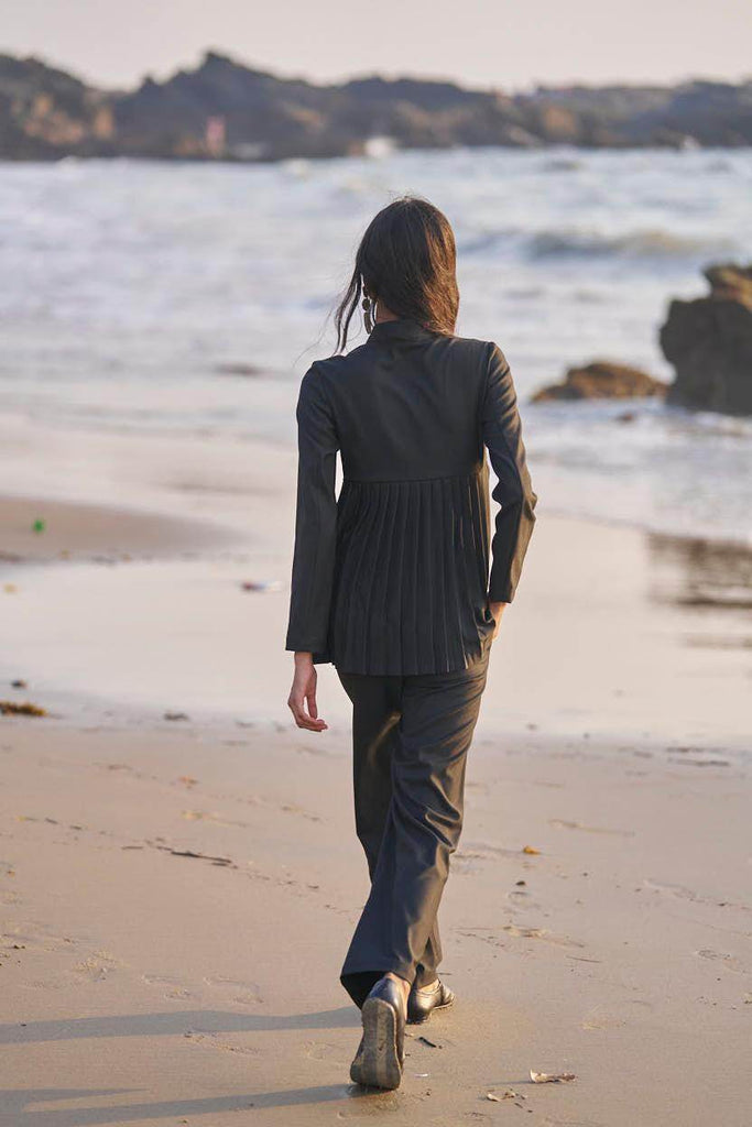 PLEATED PEPLUM TOP - dash and dot dash and dot