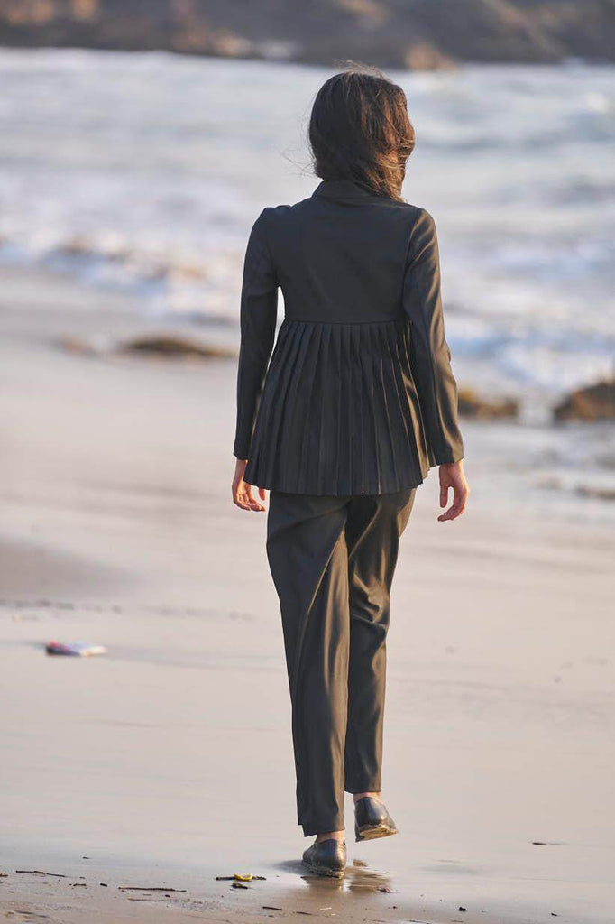 PLEATED PEPLUM TOP - dash and dot dash and dot