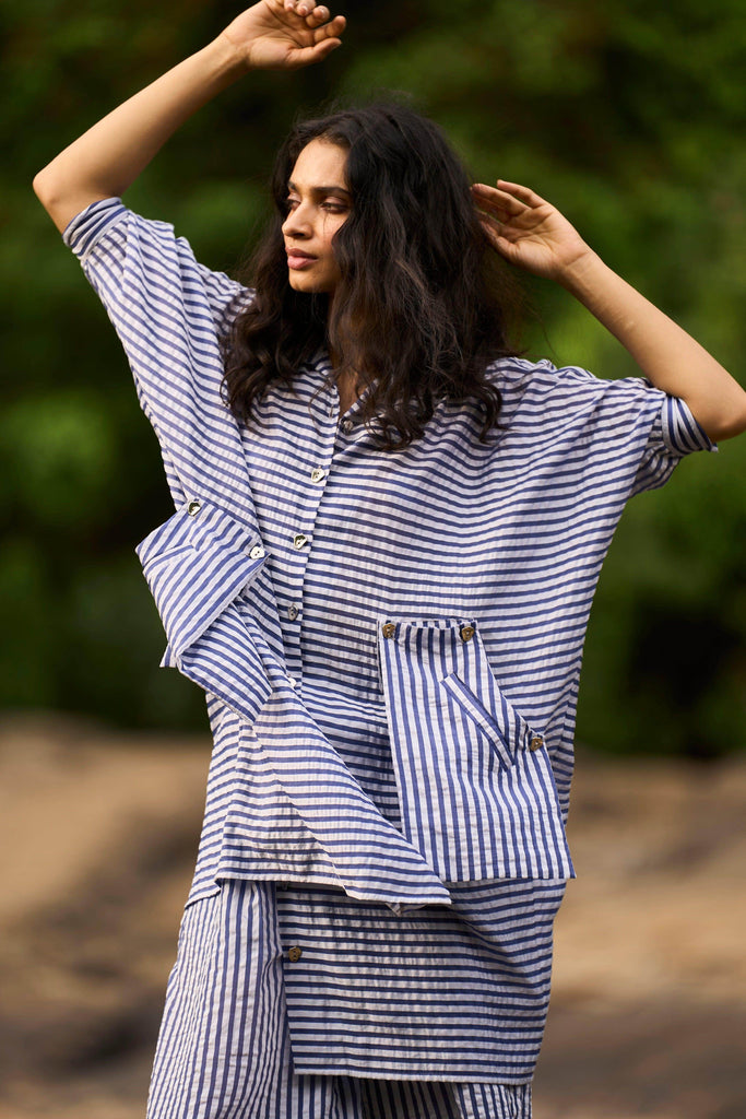 BOXY LONG STRIPED SET - dash and dot dash and dot