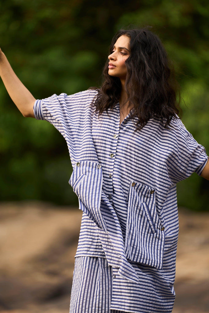 BOXY LONG STRIPED SET - dash and dot dash and dot